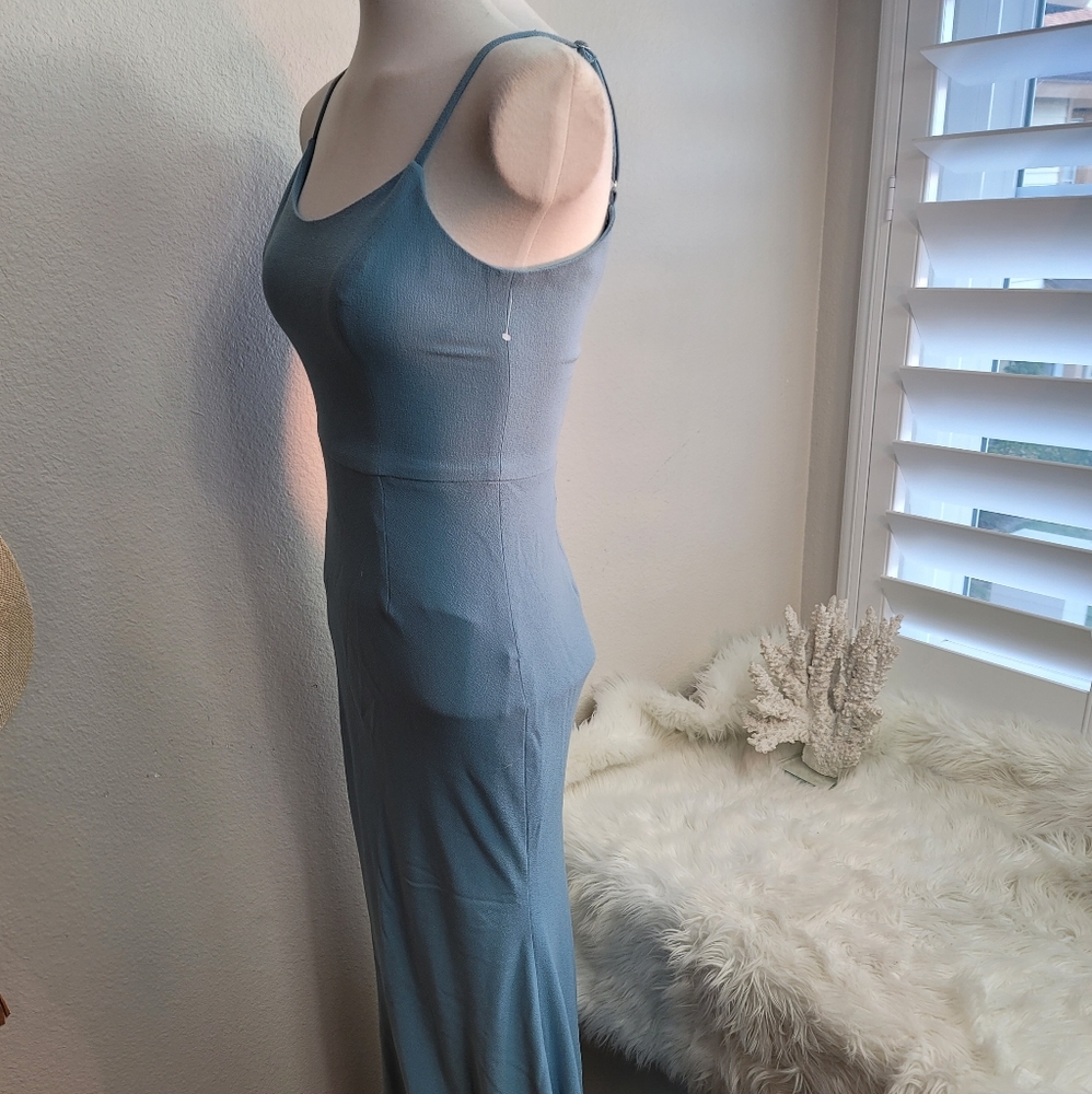 DRESS THE POPULATION SEA BREEZE SKY BLUE JODI EVENING MERMAID GOWN WOMEN… - Picture 11 of 16